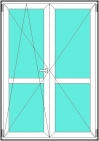 Dvojkrdlov balkonov dvere s priekou OS+O SOFT